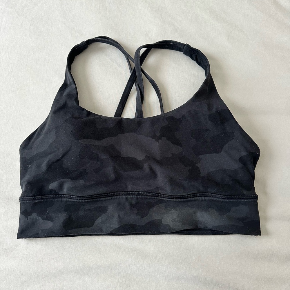 Lululemon Athletica Black Sports Bra Moisture-Wicking Racerback